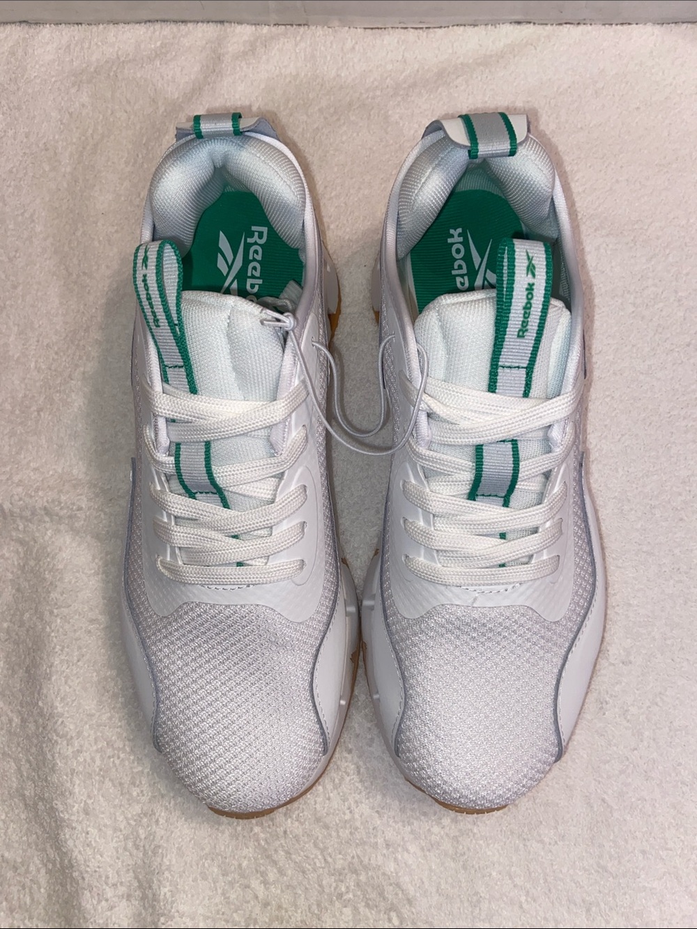 Reebok Zig Dynamica Women’s White/Green Sneakers Size 9M